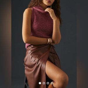 NWT Size XS - Pilcro Turtleneck Sweater Tank (Medium Pink)